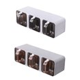 thumbnail image 2 of Inteprter Tarros de especias de plástico duraderos, caja organizadora de condimentos de larga duración, caja de especias transparente Premium Organizadores de utensilios de cocina gris, 2 of 6