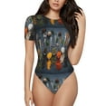thumbnail image 2 of Picia Various Herbs And Spices In Spoons Womens One Piece Swimsuits Modest Tummy Control Bathing Suits Lace Up Slimming Swim Suit-Medium, 2 of 9