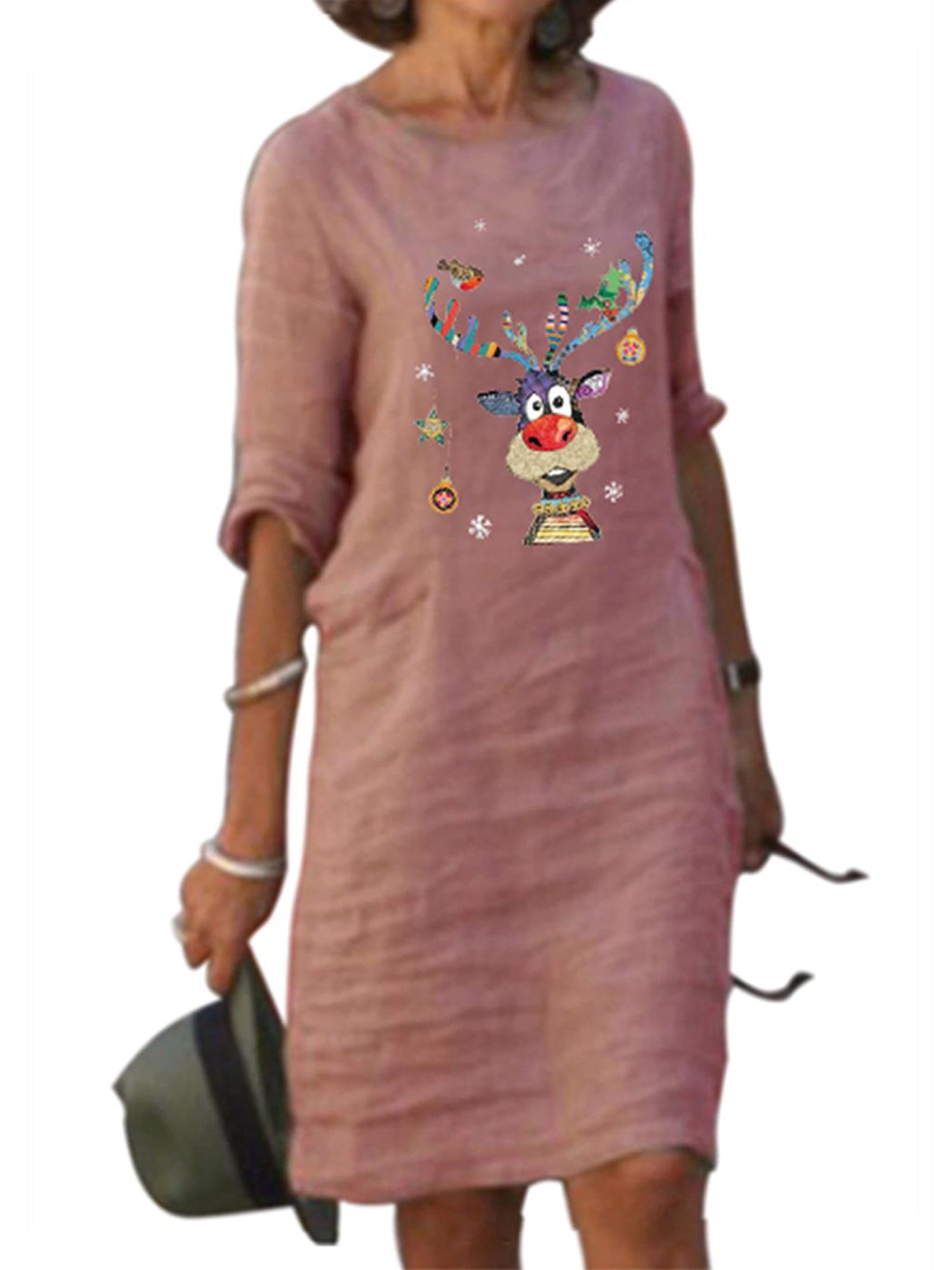 UPAIRC Christmas T-Shirts Dress Womens 