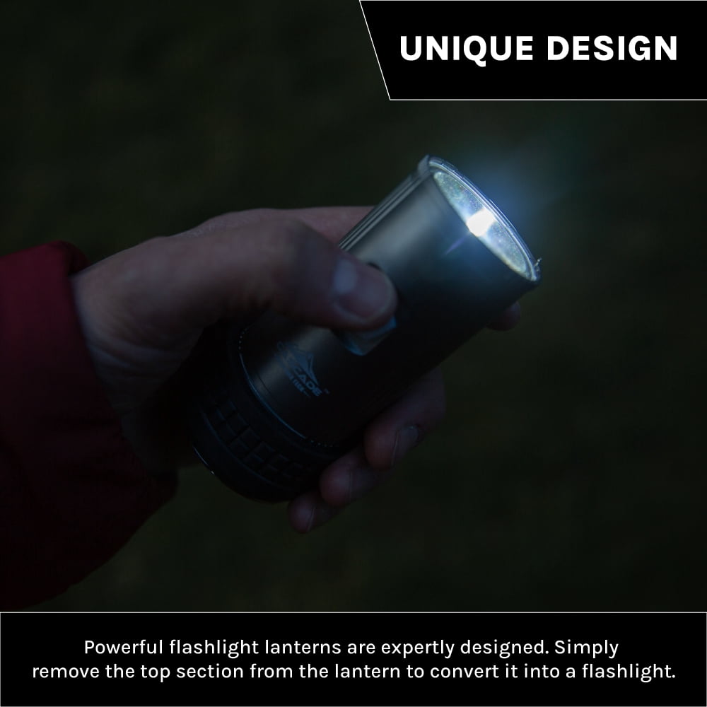 Cascade Mountain Tech Convertible Lantern & Flashlight, Water Resistant, 500 Lumens – Red, 6oz