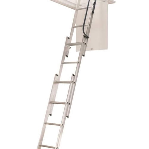 Werner AA1510CA Compact Folding Telescoping Attic Ladder, 250 Lb, 105/