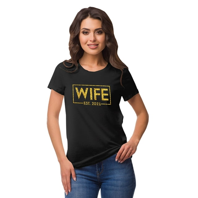 Inkdotpot T-Shirt Personnalisé pour Femmes Top Annonce de Mariage