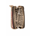 thumbnail image 3 of Juicy Couture Women’s Pink Velour & Brown Zip-Around Wallet with Gold Chain Wristlet and Embroidered Crest Logo, 3 of 4