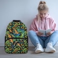 thumbnail image 2 of Yuyamidu Middle School Backpack for Boys Girls, Dinosaur Kids School Bags with Zipped Front Pocket School Supplies Bookbag Laptop Backpack, 2 of 7