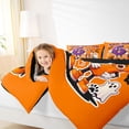 thumbnail image 3 of Homewish Fun Cartoon 67 Number Twin Comforter Sets for Kids, Orange Vintage Ghost Pumpkin Bedding Set, Black Reversible, 2-Piece, 1 Comforter and 1 Pillowcase, 3 of 6