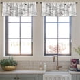 thumbnail image 4 of LALILO Kitchen Curtain Valance Yellow Sand Beach With White Rod Pocket Window Curtain 52"x 18" Set of 2, 4 of 7