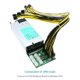 thumbnail image 2 of Adaptador de fuente de alimentación de 6 pines para servidor de minería GPU, placa conversora de energía con pantalla digital e interruptor de encendido y apagado, 2 of 9