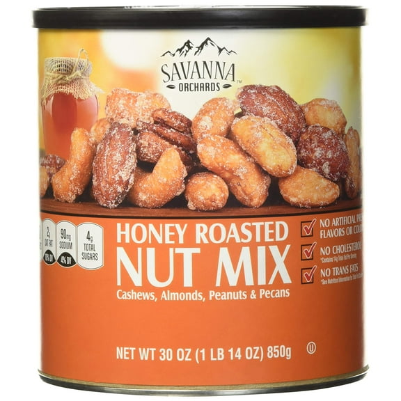 Savanna Orchards Gourmet Honey Roasted Nut Mix, 30 Ounce