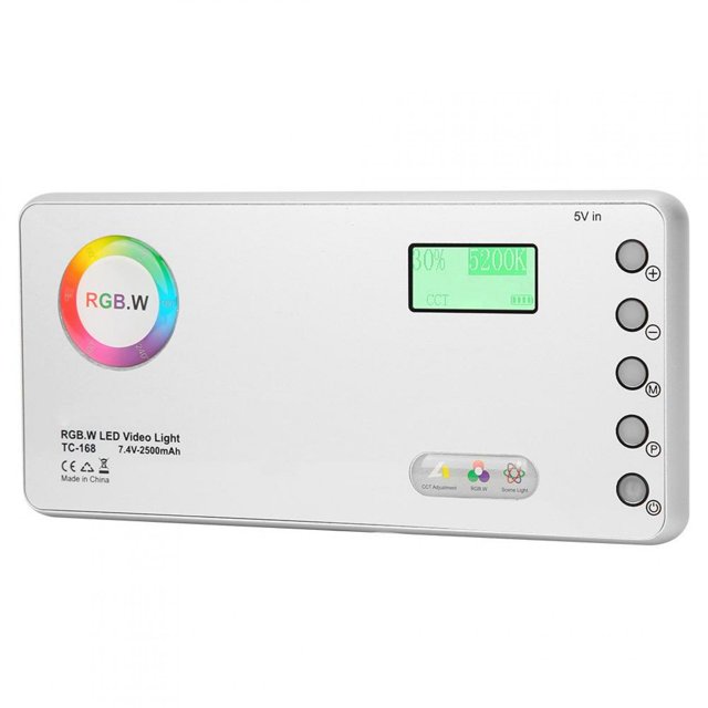 POCREATION RGB Photography Light,NiceFoto TC-168 RGB Colorful LED Photography Light 18 Lighting Effect CRI95+ TLCI95+ 2800-9900K Adjustable Color Temperature,RGB LED Photography Light