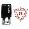 thumbnail image 1 of Printtoo G Alphabet Swirl Border Triangle Monogram Initial Self Inking Rubber Stamp Office Stationary, 1 of 3