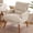 /Beige A_A, variant on Mid Century Modern Accent Chair With Wood Frame, Upholstered Living Room Chairs With Backrest Angle Adjustment, Reading Armchair Lazy Chair For Bedroom Sunroom
