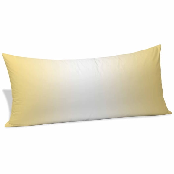 Yellow Ombre Body Pillow Covers 20"x54", Modern Gradient Abstract Art Soft Brushed Microfiber Breathable Throw Pillow Covers, Decorative Pillowcase with Zipper for Couch Sofa Bedroom Living Room