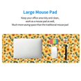 thumbnail image 5 of Rocae Green Leaf Sunflower for Gaming Mouse Pad, Mouse Pad Large, Office Computer Keyboard Mousepad, Keyboard and Mouse Pad with Stitched Edges,31.5 x 11.8 in, 5 of 5
