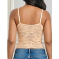 thumbnail image 3 of Aivtalk Lace Camisole Tops for Women V Neck Cami Shirt Tank Ladies Spaghetti Strap Tank Top with Paded Going Out Long Tank L Skin, 3 of 7
