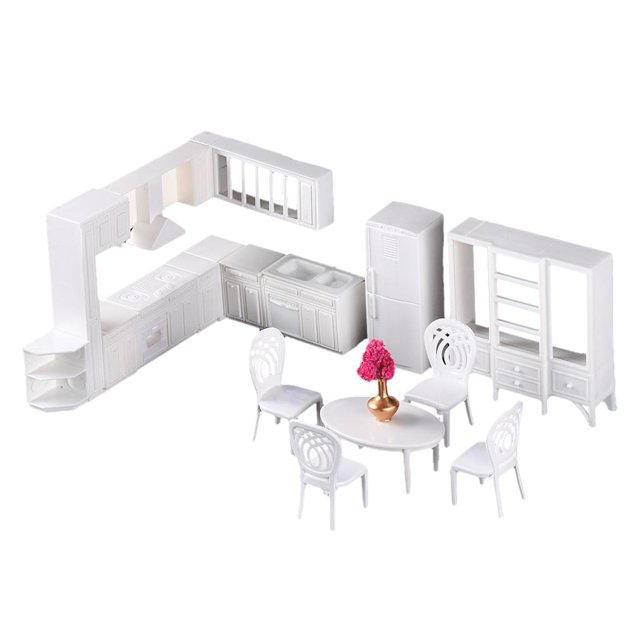 Mini Casa de a 1:25, Muebles de Cocina, Sillas de , Modelo de pequeña sala, Accesorios de Bricolaje para Niños