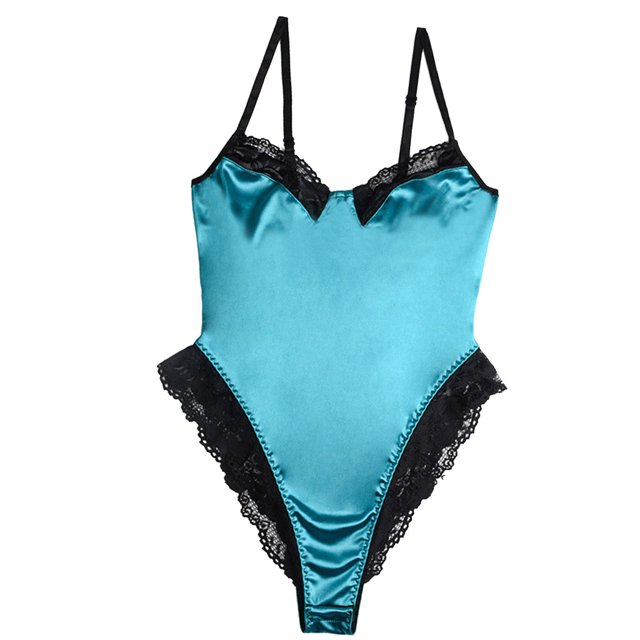 Lingerie Sexy pour Femmes Lingerie en Dentelle Pure Pyjamas Sans Fil Pyjamas en Soie Sati pour Femmes