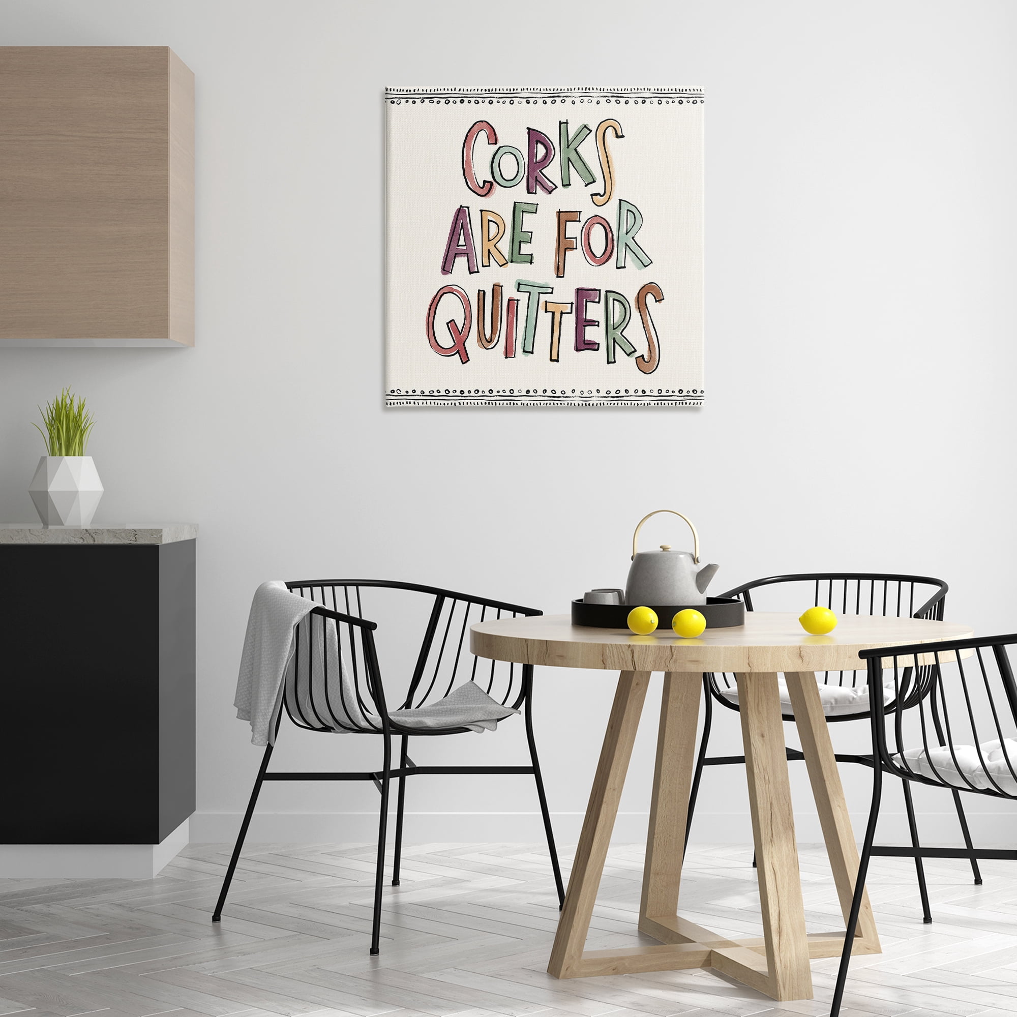 Stupell Industries Corks For Quitters Food & Beverage Painting Wrapped Canvas Art Print Wall Art, 30 x 30
