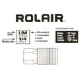 thumbnail image 3 of Rolair 1/4" Female Industrial Style 6 Ball Solid Brass Coupler Single CIF6-14-1C, 3 of 3