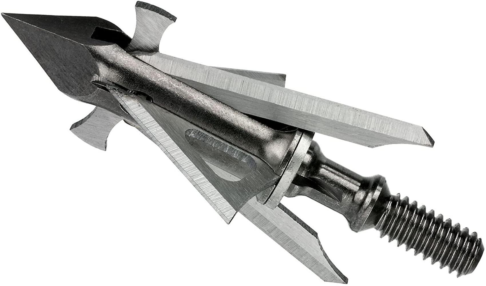 Muzzy Trocar HB Hybrid 4 Blade Broadhead, Silver, HYBRID BROADHEAD