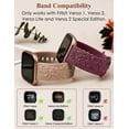 thumbnail image 2 of TOYOUTHS 2-Pack Floral Embossed Bands Compatible with Versa 2/Versa Lite/Versa Watch Bands - 3D Flower Engraved Silicone Wristbands for Women, Soft Comfort Strap Replacement, 2 of 6