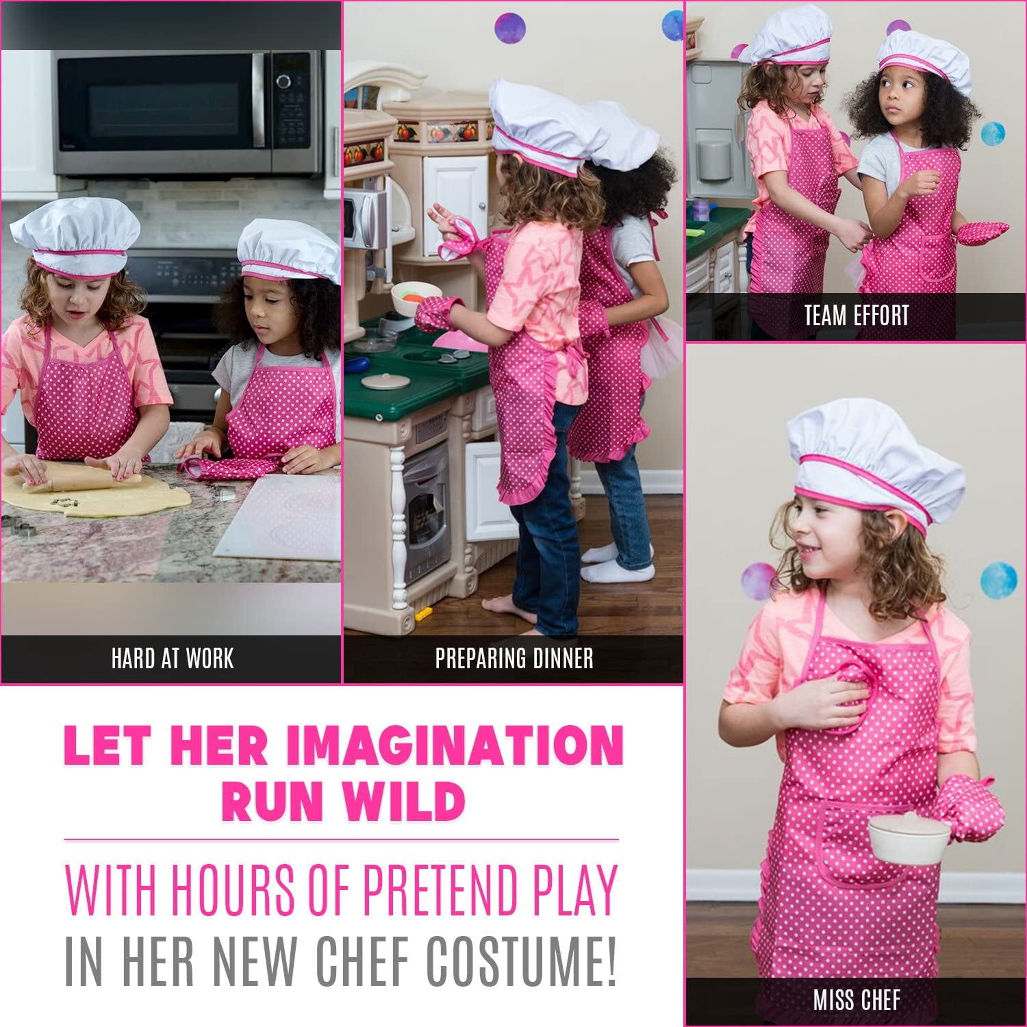 Kids Cooking And Baking Set 11pcs Kitchen Costume Role Play Kits Apron Hat Toy U 