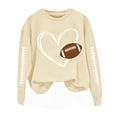 thumbnail image 4 of Gkeoshab Womens Sweaters Baseball Print Long Sleeve Shirts for Women 2026 Fall Clothes Tunic Tops Loose Fit Dressy Crewneck Pullover Sweaters Beige L, 4 of 4