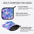 thumbnail image 3 of Yayeee Oven Mitts and Pot Holder Set of 4 Heat Resistant Kitchen Gloves Baking Hot Pad, Pink Starfish Pattern, 3 of 5