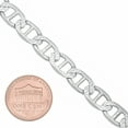 thumbnail image 2 of 6.3mm .925 Sterling Silver Diamond-Cut Mariner Chain Necklace + Bracelet Set, 22" (Necklace) + 8" (Bracelet) + Gift Box, 2 of 7