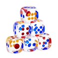 thumbnail image 3 of 10 dados acrílicos transparentes de 6 caras de colores para juegos de póquer de casino, 14 mm, 3 of 5