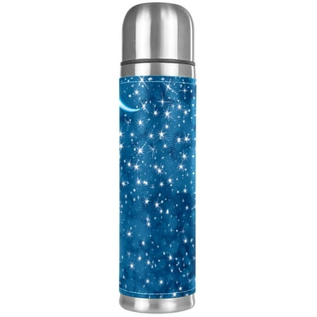 

Starry Sky Blue Pattern Premium Insulated Water Bottle - Water Mug with Food-Grade PP Vacuum Insulated Leak-proof BPA-Free