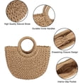thumbnail image 2 of Kukuzhu Womens Large Straw Beach Bag Woven Tote Bag Top Handle Handbag Purse for Summer, 2 of 7