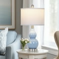 thumbnail image 2 of Cinkeda Ceramic Table Lamp Set of 2 for Bedroom Living Room 22" Modern Blue Double Gourd Nightstand Bedside Lamps, 2 of 7