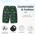 thumbnail image 3 of Fotbe Dino Christmas Party Traje de Baño para Hombre – Shorts de Natación de Secado Rápido con Forro y Bolsillos-Medium, 3 of 6