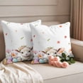 thumbnail image 2 of Easter Sheep Pillow Covers 2 Pack Watercolor Sheep Flowers Colored Eggs Pillowcase Waterproof Outdoor Throw Pillow Cover for Patio Garden Square Cushion 18”x18”, 2 of 9
