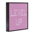 thumbnail image 3 of Stupell Industries Level Up Purple & White Quotes and Sayings Painting Black Framed Art Print Wall Art, 12 x 12, 3 of 8