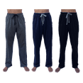 thumbnail image 1 of GIVEITPRO Lot de 3 Économiseurs-Pantalon de Pyjama en Tricot Jersey 100 % Coton Bas de Pyjama-Fil-Teinture, 1 of 4
