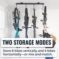 thumbnail image 4 of Ceiling Mounted Bike Rack for Garage - Premium Bicycle Stand & Hanger Space-Saving Storage | Adjustable Hooks Hold 4-8 Bikes Indoor System basement, 4 of 4
