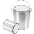 thumbnail image 2 of 2pcs Paint Can Empty Paint Can With Lid 4L And 1L Handle Oil Paint Can Supply, 2 of 9