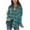 Green, variant on LYXSSBYX Plus Size Womens Shackets Women's Long Sleeve Tops Single-breasted Lapel Cardigan Shirt Fashion Button Lattice Blouse