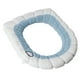 thumbnail image 1 of Funda de asiento de inodoro engrosada con asa - Anillo de punto lavable 4 Seasons, diseño de contorno completo para inodoros redondos y alargados, 1 of 5