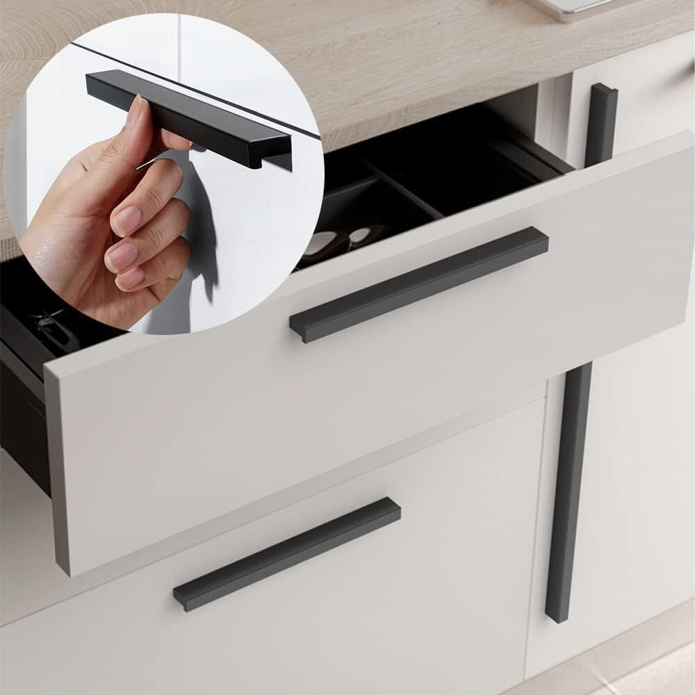 Goo-Ki 24 Pack 3 Inch(76mm) Kitchen Cabinet Pulls, Matte Black Cabinet Handles, Drawer Pulls for Dresser,Wardrobe & Cupboard