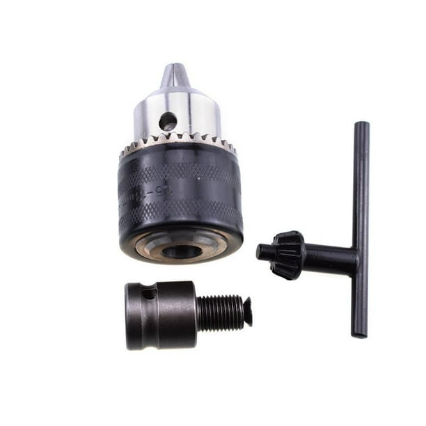 Drill chuck and drill chuck adapter convert impact wrench into electric