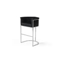 thumbnail image 2 of Chic Home Emery Bar Stool Velvet Upholstered Chrometone Base, Black, 2 of 5