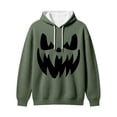 thumbnail image 6 of Halloween Hoodies for Men Long Sleeve Casual Funny Pumpkin Face Graphic Hoodie Waffle Pullover Sweatshirt, 6 of 6