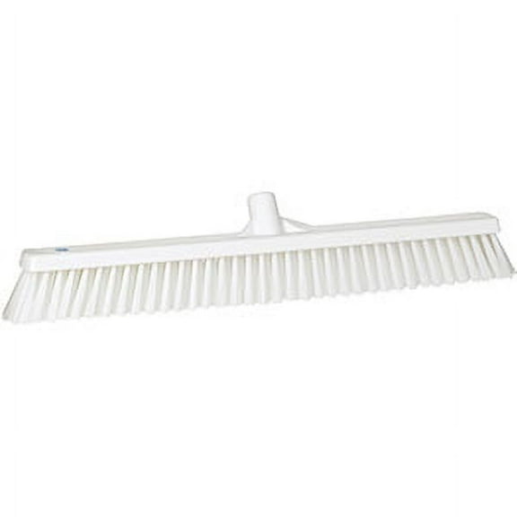 Vikan 24" Combo Push Broom- Soft/Stiff - White (2 Units)