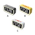 thumbnail image 3 of ziyahi Digital Alarm Clock Bedside Desktop Clocks Multifunctional Mirror Table Clock Electronic LED Clocks Kids Adults Black, 3 of 9