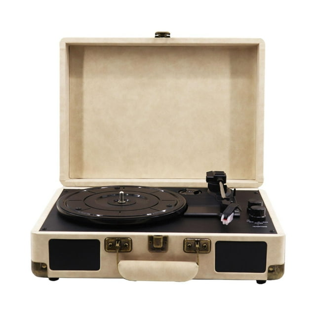 Miulika Tourne-Disques Vinyle 3 Vitesses Audio Son pour Salon Table Café