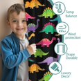 thumbnail image 3 of Blackout Kids Curtains,Black Colorful Dinosaur Pattern Childrens Insulated Curtains Set Of 2,Bedroom Essentials,Toddler Room Decor 42"x54", 3 of 5