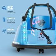 Bumper Buddy Blue 12V 2-Speed Ride on Electric Bumper Car for Kids & Toddlers