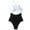 White + Black, variant on WOLLED Women's Swimwear One Piece Comfortable Strappy Swimsuit 1 Piece Swimwear Women String Bikini Set